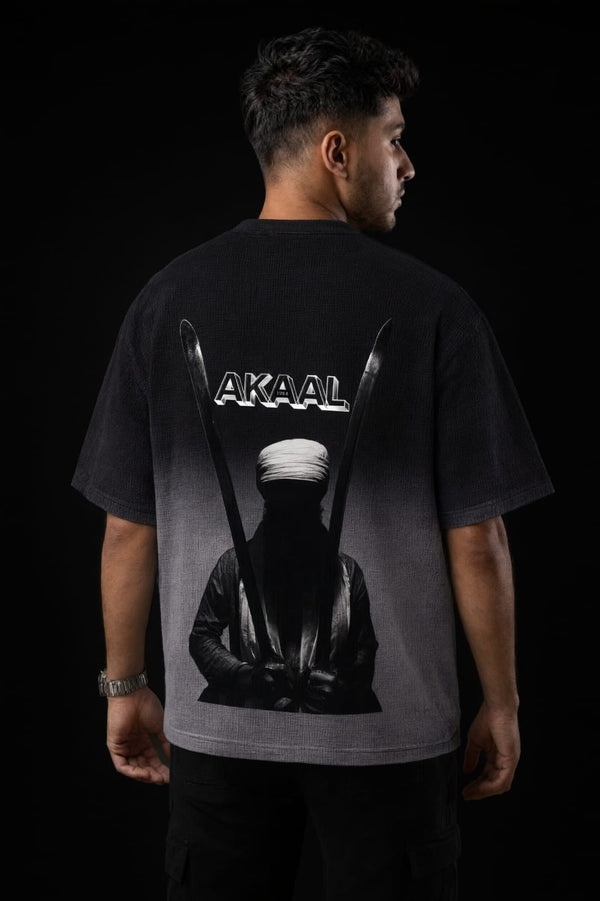 Akaal Ombre Tee — Warrior Silhouette Graphic