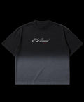 Black Ombré Wash Boxy Fit T-shirt Front Design