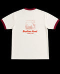 Off White & Maroon Ringer tee Back Design