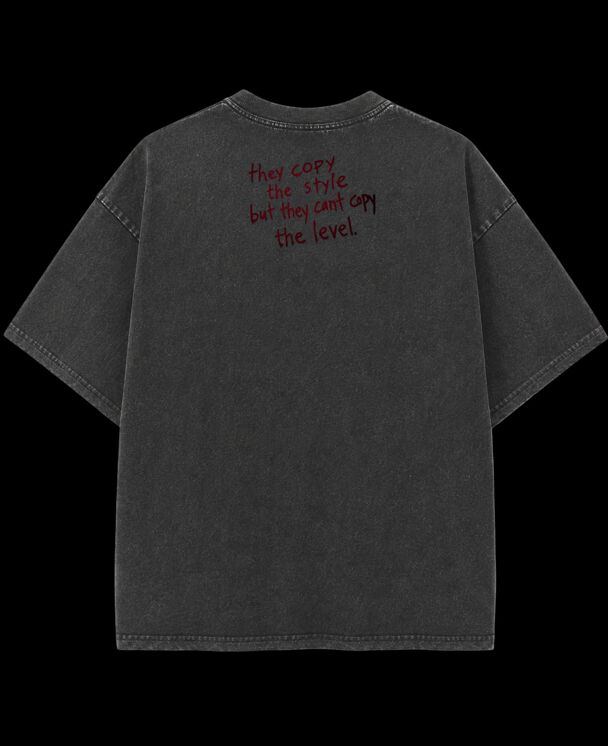 Vintage Fade Wash Oversized T-shirt Back Design