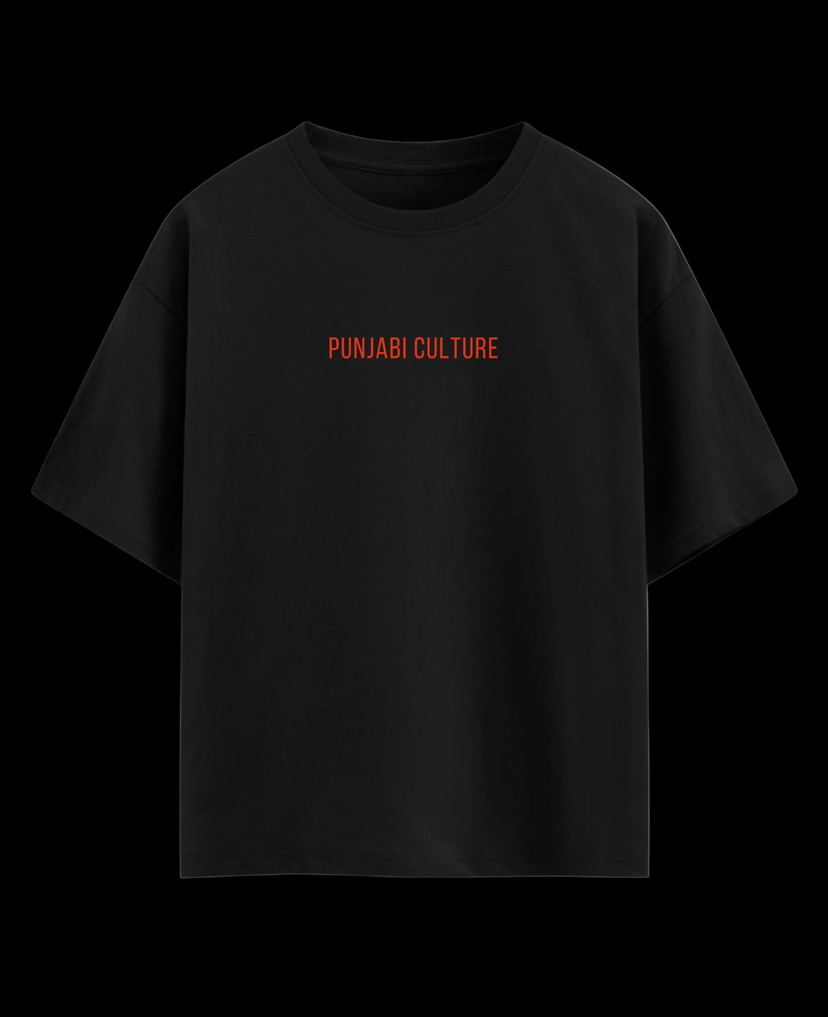 Black Oversized T-shirt Front Design