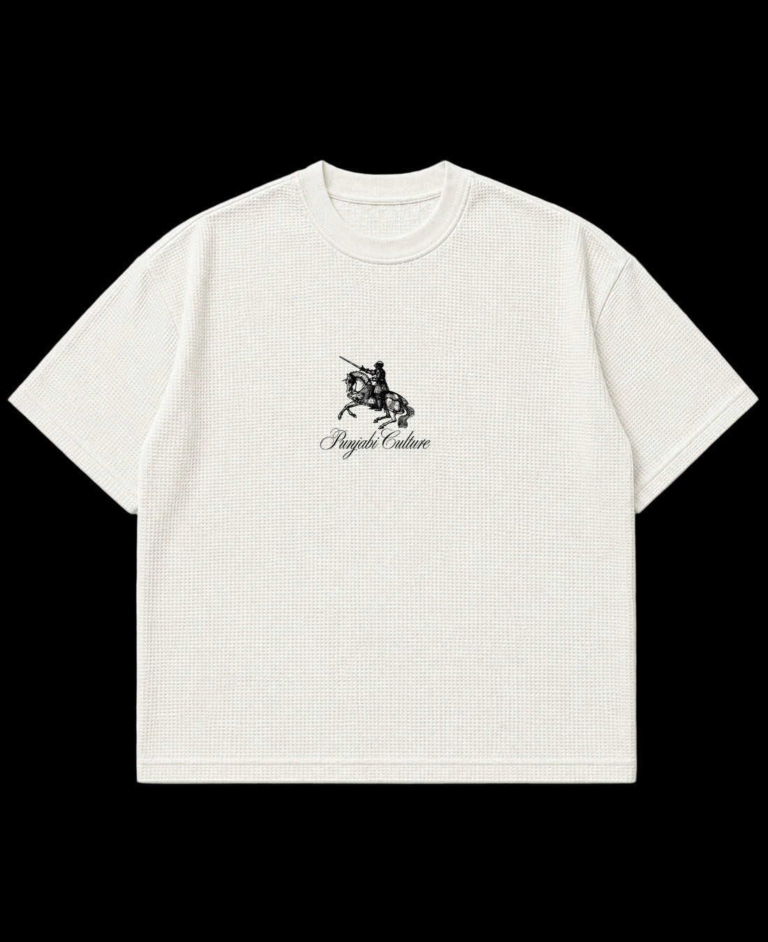 Off-white waffle boxy fit Front Design