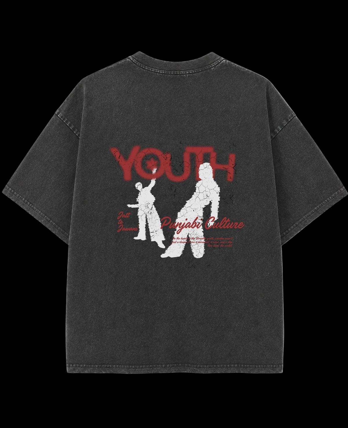 Vintage Fade Wash Oversized T-shirt Back Design