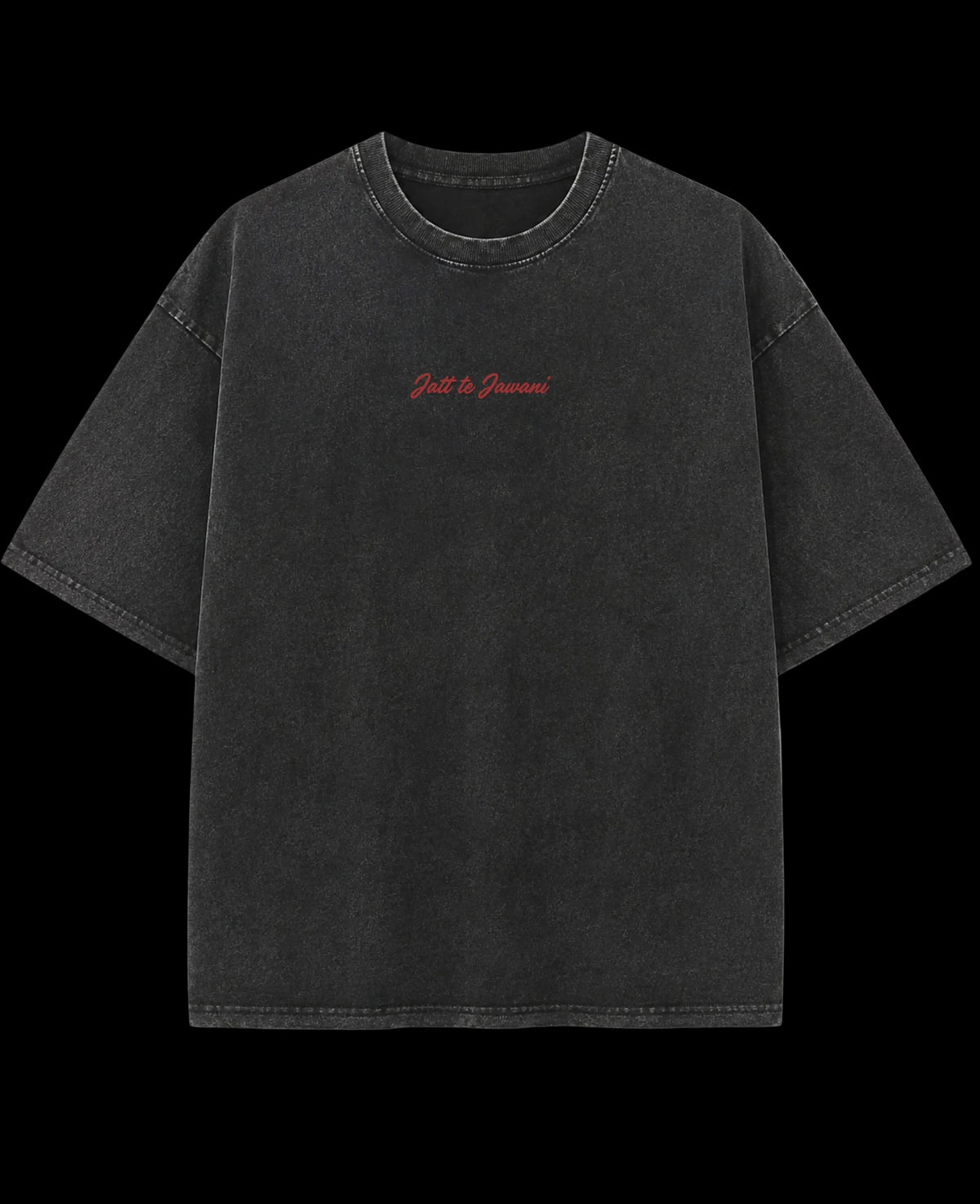 Vintage Fade Wash Oversized T-shirt Front Design