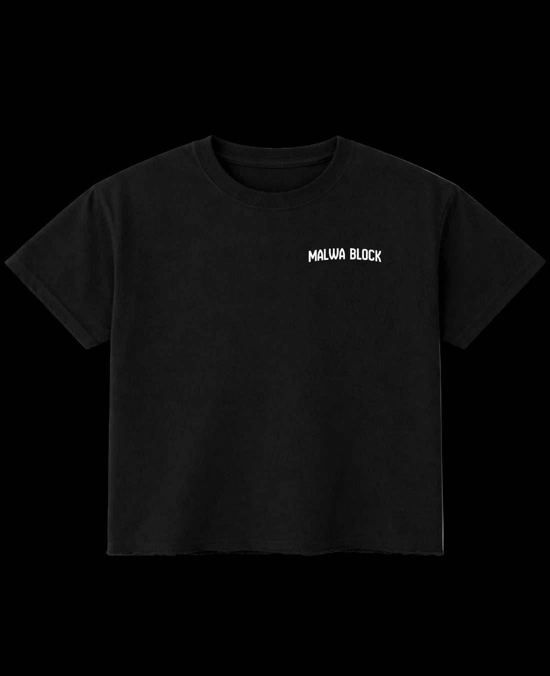 Black Boxy Fit T-shirt Front Design