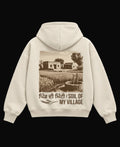 Cream Boxy Hoodie Back Design