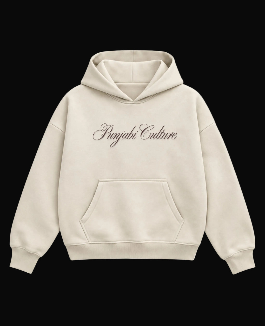 Cream Boxy Hoodie Front Design