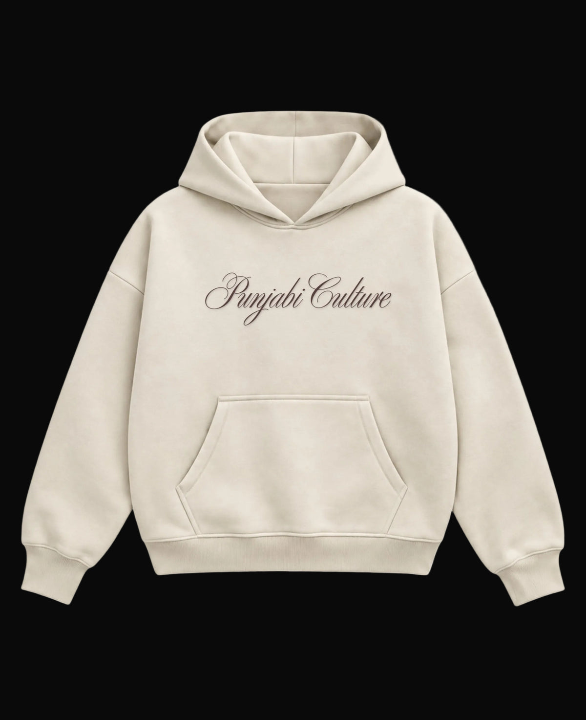 Cream Boxy Hoodie Front Design