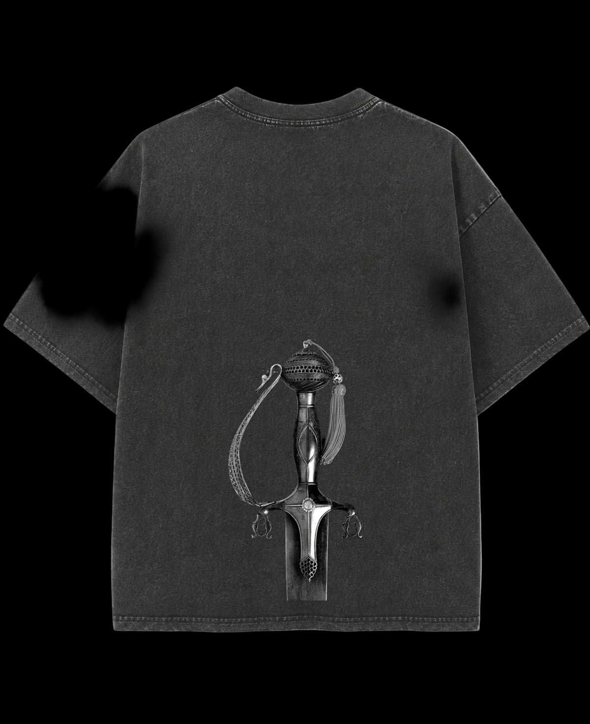Vintage Fade Wash Oversized T-shirt Back Design