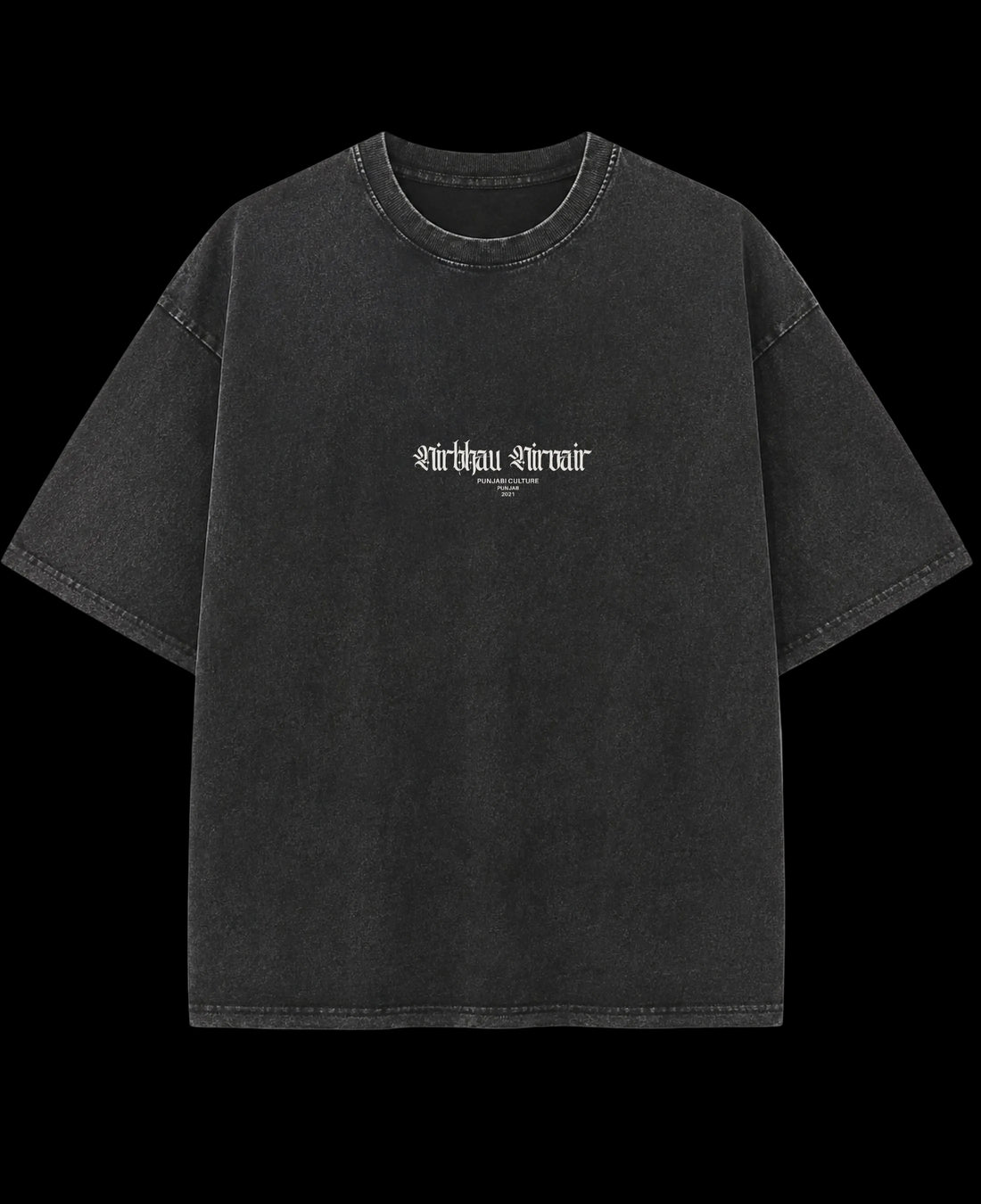 Vintage Fade Wash Oversized T-shirt Front Design