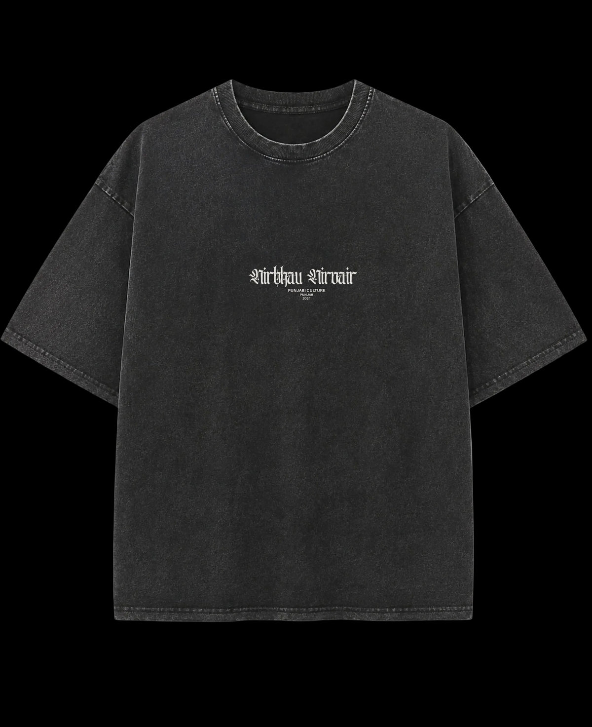 Vintage Fade Wash Oversized T-shirt Front Design