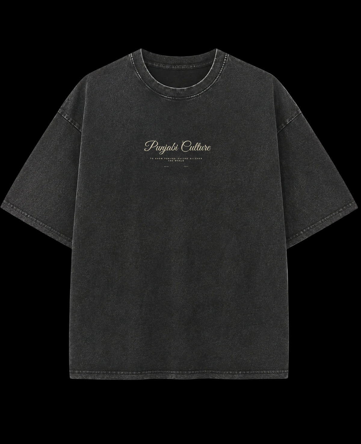 Vintage Fade Wash Oversized T-shirt Front Design