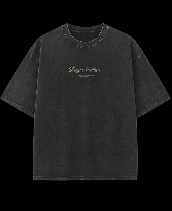 Vintage Fade Wash Oversized T-shirt Front Design