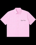 Pink Gingham Oxford Boxy Shirt Front Design