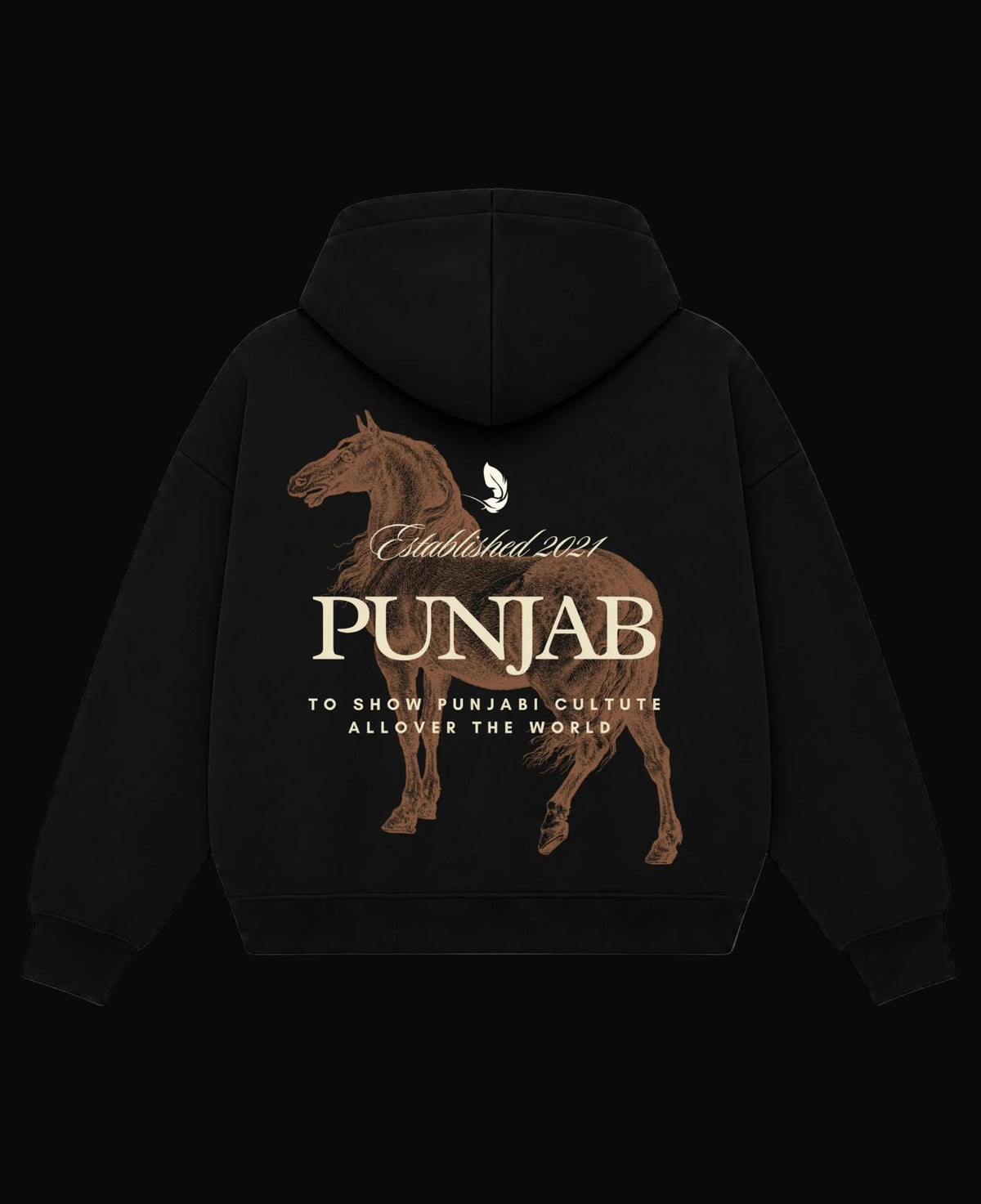 Black Boxy Hoodie Back Design