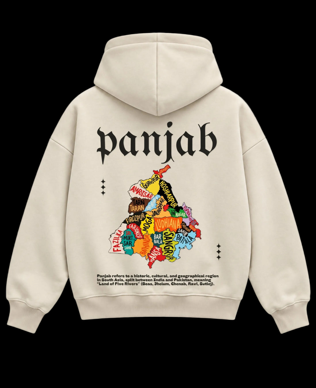 Cream Boxy Hoodie Front Design