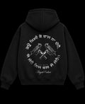Black Boxy Dual Zipper Hoodie Back Design