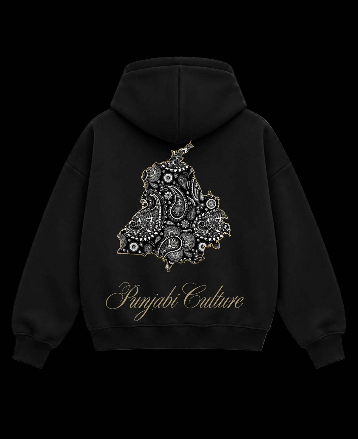 Black Boxy Hoodie Back Design