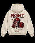 Cream Boxy Hoodie Back Design
