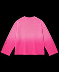 Pink Ombré Waffle Knit Oversized Full-Sleeve Back Design