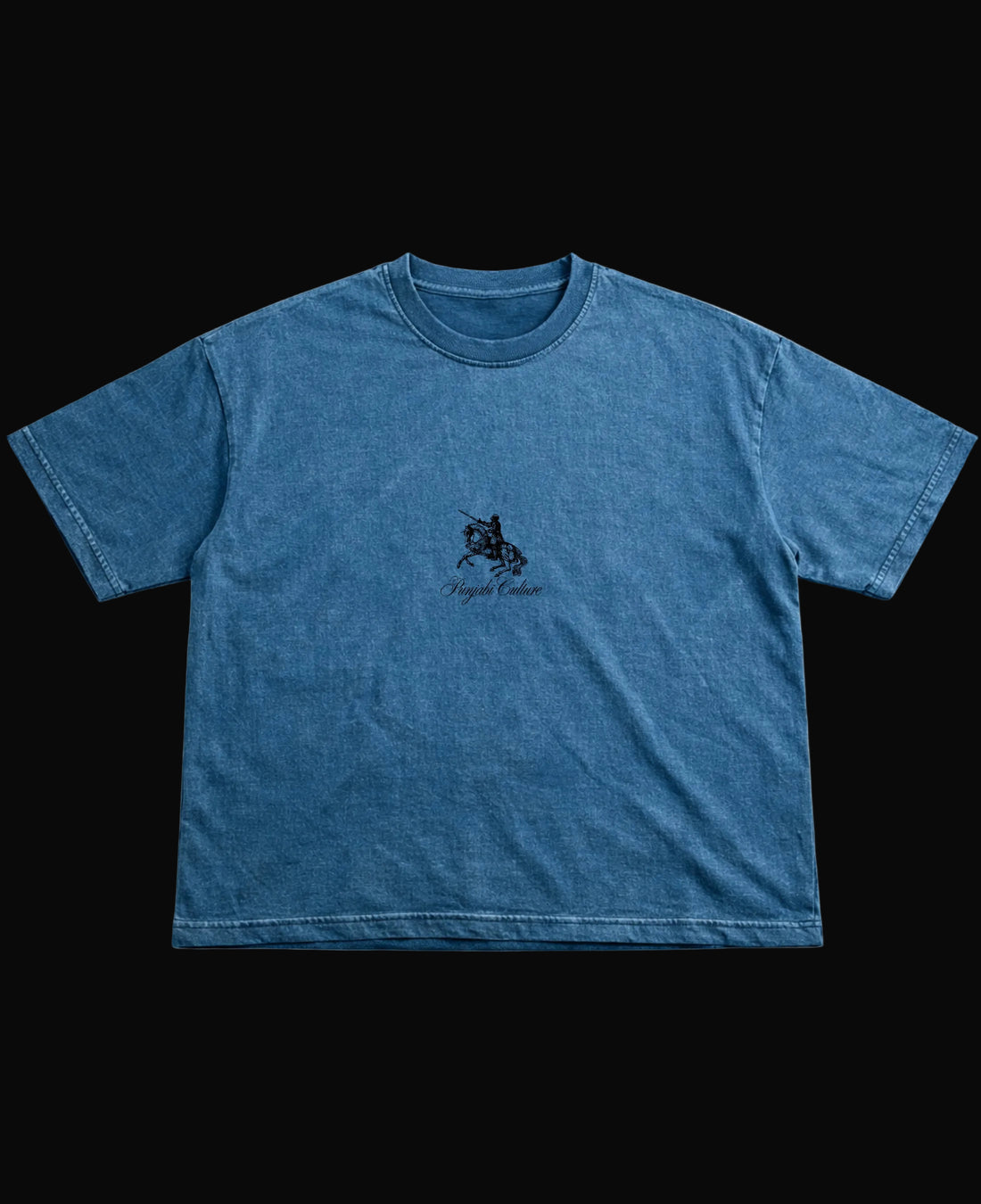 Denim Wash Boxy Fit T-shirt Front Design
