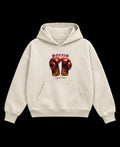 Cream Boxy Hoodie Front Design