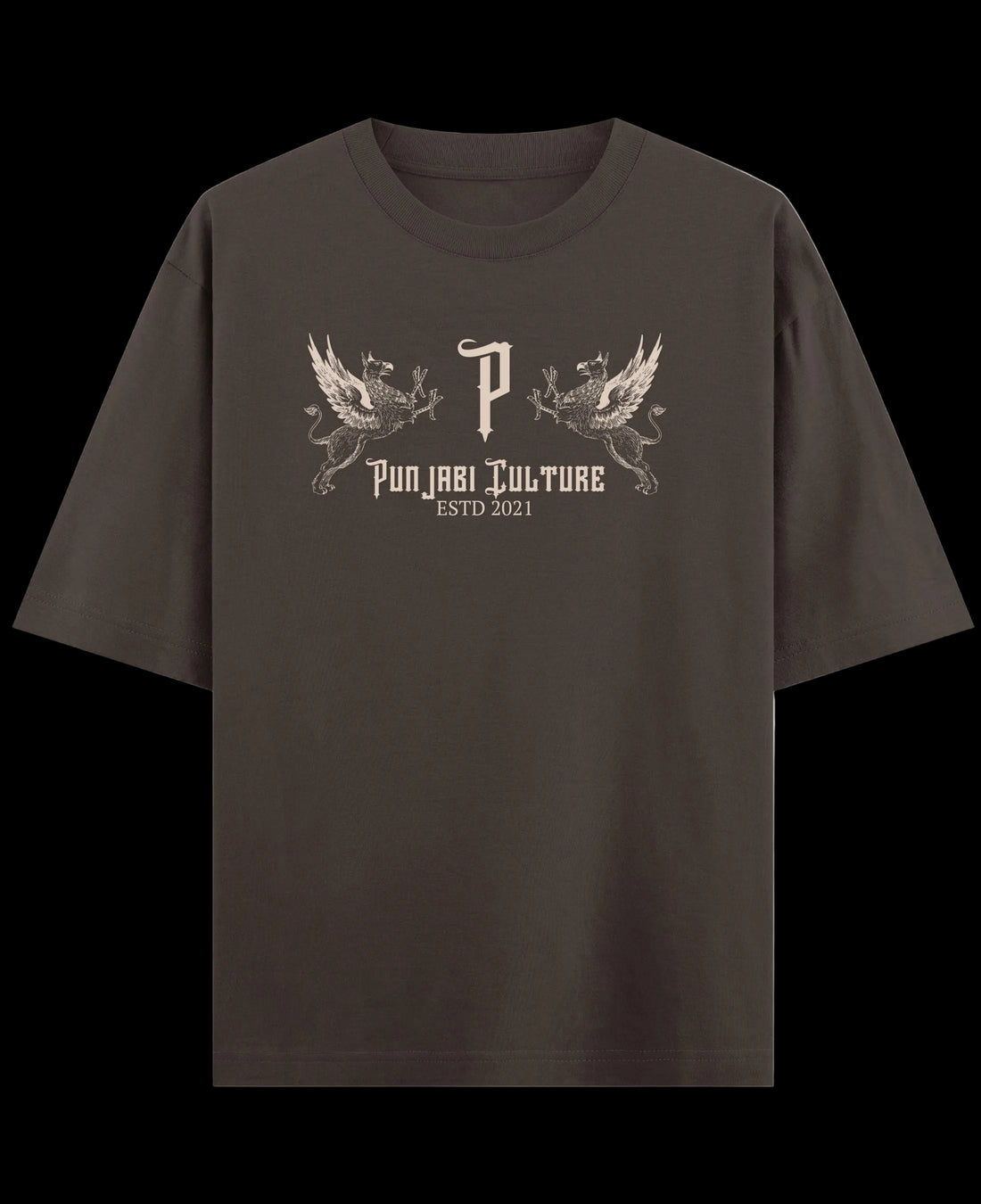 Coffee Oversized T-Shirt Front Design