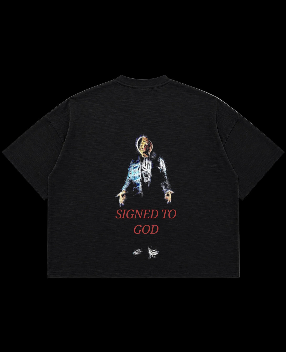 Graphite Boxy Slub tee Back Design