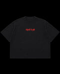 Graphite Boxy Slub tee Front Design