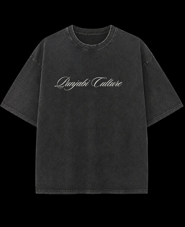Vintage Fade Wash Oversized T-shirt Front Design